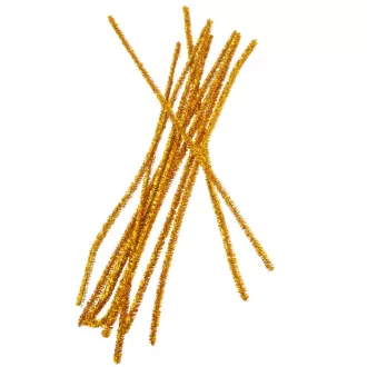 Csillámos zsenília drót arany 30cm 100db-os