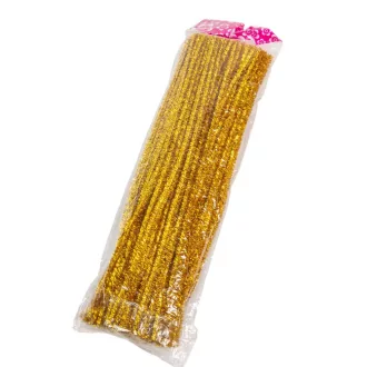 Csillámos zsenília drót arany 30cm 100db-os
