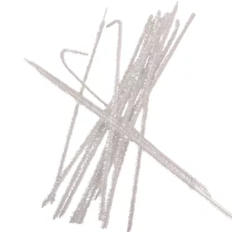 Csillámos zsenília drót fehér 30cm 100db-os