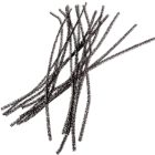 Csillámos zsenília drót fekete 30cm 100db-os