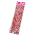 Csillámos zsenília drót rózsaszín 30cm 100db-os