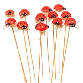 Betűző katica 3,5x20cm piros 12db-os