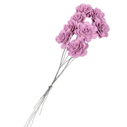 Akácia virág 6cm falfestékes mályva 8db-os