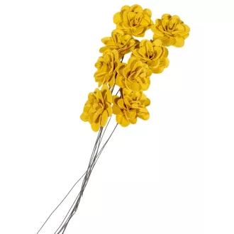 Akácia virág 6cm falfestékes sárga 8db-os