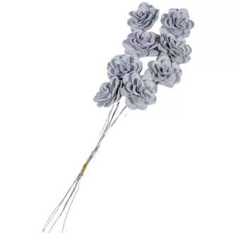Akácia virág 6cm falfestékes vízkék 8db-os