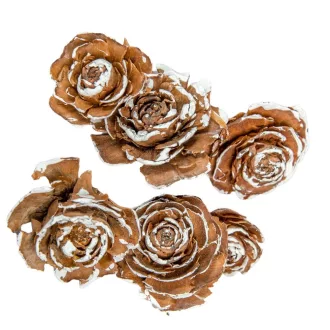 Cédrus rózsa fej 3-5cm havas 20dkg/csom
