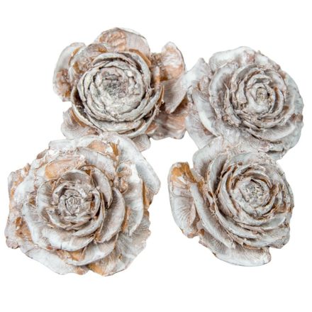 Cédrus rózsa fej 5-7cm zúzmarás 20dkg/csom