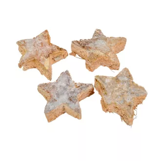 Kókusz csillag 3cm zúzmarás 20db-os