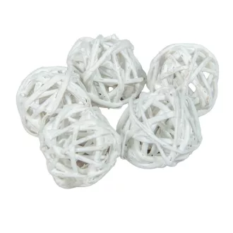 Vesszőlabda 3cm falfestékes fehér 30db-os