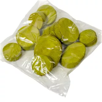 Fa szelet 1cm×3-9cm falfestékes oliva 20dkg/csom