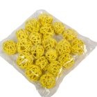 Vesszőlabda 3cm falfestékes sárga 20db-os