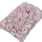 Vesszőlabda 3cm falfestékes rózsaszín 20db-os