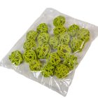 Vesszőlabda 3cm falfestékes olíva 20db-os