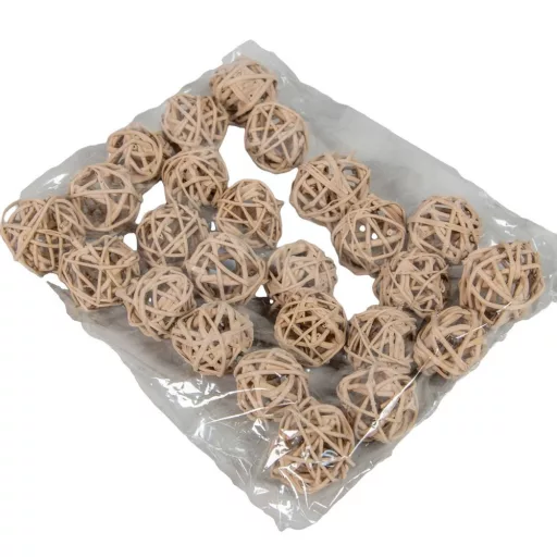 Vesszőlabda 3cm falfestékes cappuccino 20db-os