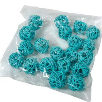 Vesszőlabda 3cm falfestékes aqua 20db-os