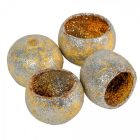 Bell cup 4-5cm glitteres ezüst 10db-os