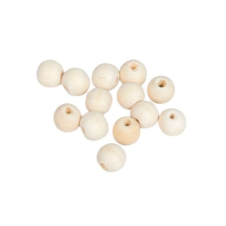 Gyöngy fából 10mm natúr 125 db-os