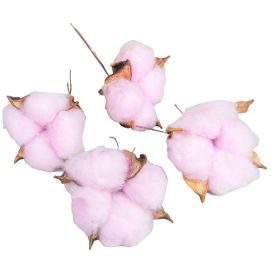 Gyapot termés egész vil.rózsaszín 15db-os