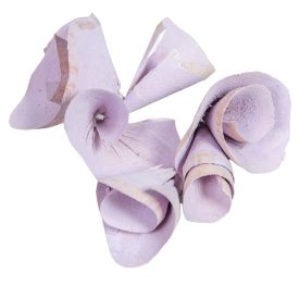 Fa tölcsér virág 5cm zúzmarás lila 8,5dkg/csom