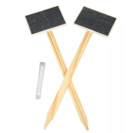 Beszúrós fa ártábla krétával 34cm 2db-os