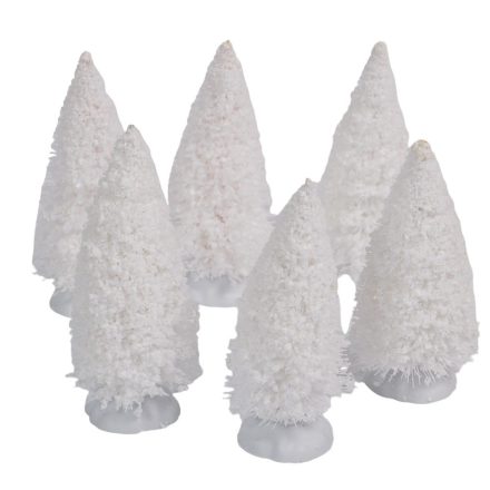Mini fenyő havas fehér 10cm 6db-os