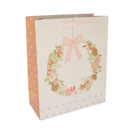 Ajándék tasak koszorúval 18x23cm