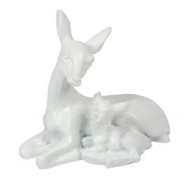 Szarvas család fekvő poly fehér M6cm