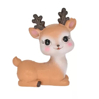 Szarvas fekvő cuki poly M8,5cm