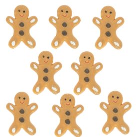 Mézeskalács figura öntapadós poly 2,8cm 8db-os