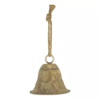 Csengő akasztós bádog antik arany 12,5x12cm 