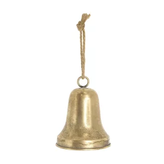 Csengő akasztós bádog antik arany 13,5x16cm