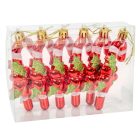 Cukorbot akasztós glitteres műanyag 11cm 6db-os