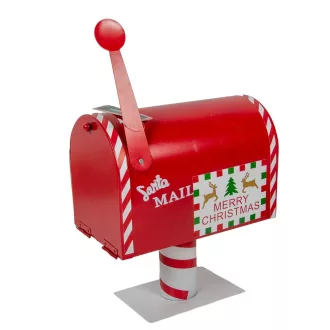 Postaláda fém kinyitható piros M26cm