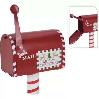 Postaláda fém kinyitható piros M26cm