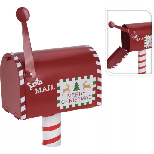 Postaláda fém kinyitható piros M26cm