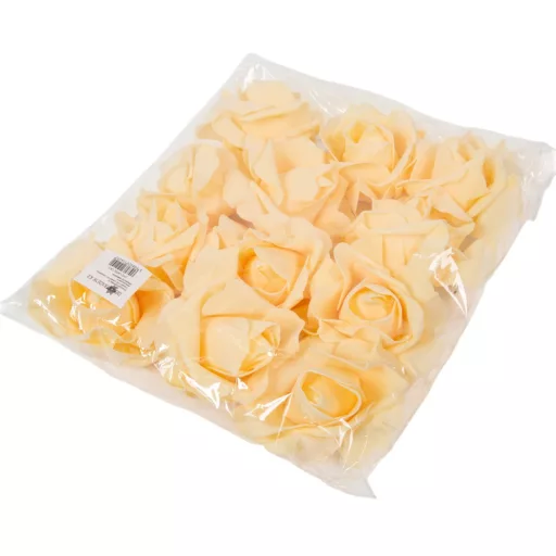 Polifoam rózsa virágfej D10cm M6cm 12db-os