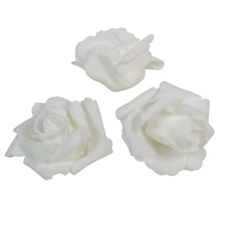 Polifoam rózsa virágfej D7cm WH 12db-os