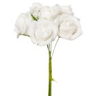 Polifoam rózsa csokor 6v. WH M13cm 12db/csom