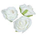 Polifoam nyílt rózsafej fehér D8cm M5,5cm 12db/csom