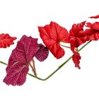 Őszi szőlőlevél piros girland 180cm