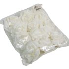 Polifoam nyílt rózsafej WH D8cm 12db-os (csom ár)