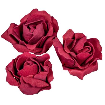 Polifoam rózsa virágfej BUR D6cm 12db-os (csom ár)