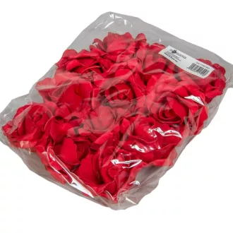 Polifoam rózsa virágfej RED D6cm 12db-os (csom ár)