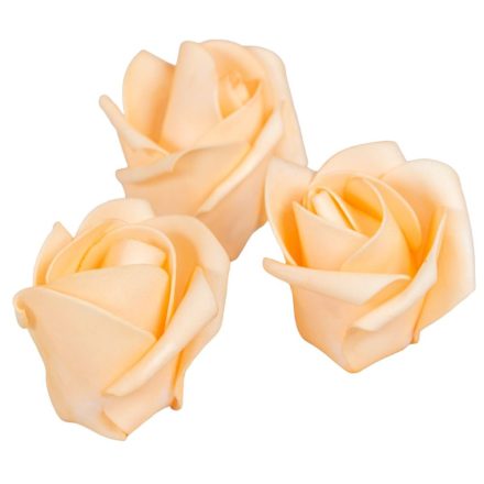 Polifoam nyílt rózsafej barack D6cm 12db-os (csom ár)