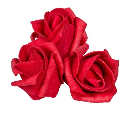 Polifoam nyílt rózsafej RED D6cm 12db-os (csom ár)