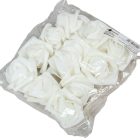 Polifoam nyílt rózsafej WH D6cm 12db-os (csom ár)