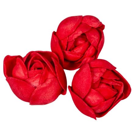 Polifoam boglárla virágfej RED D5,5cm 12db-os (csom ár)