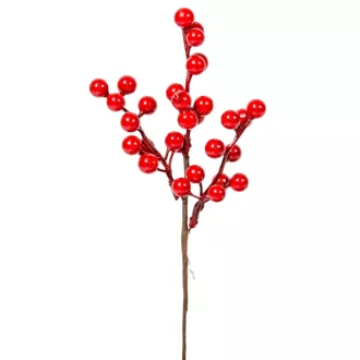 Bogyós ág piros M25cm