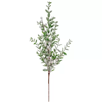 Golyó,leveles ág fehér 75cm