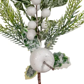 Golyós, almás pick fehér 45cm